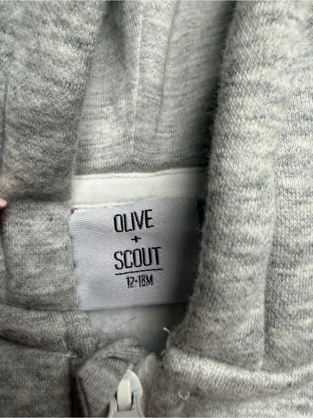 Olive and Scout Heather Gray Hooded One-Piece for Kids